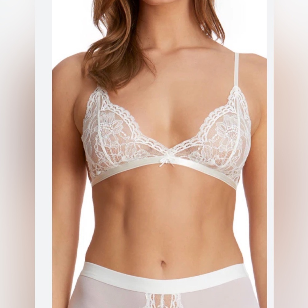 Monique Lhuillier Hanky Panky Bridal Ivory Lace Bralette XS NWT